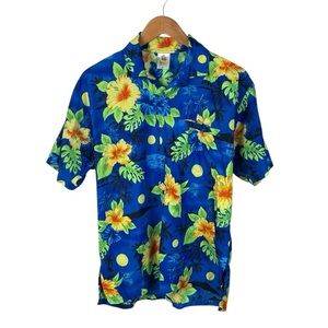 BF939 Men’s Rima Beach World Hawaiian Terivoile Beach Button Down Shirt M